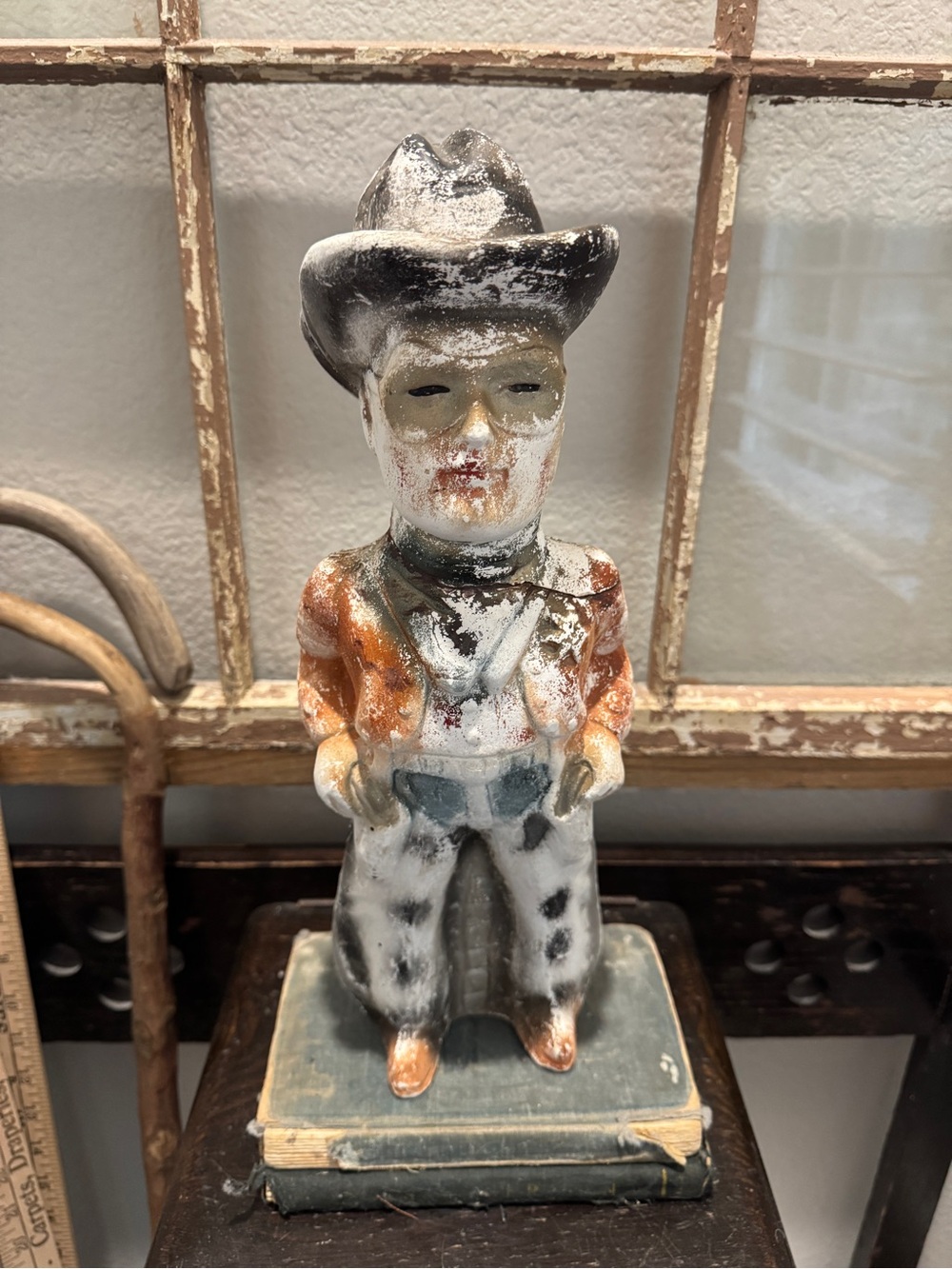 The Lone Ranger Chalkware, Vintage Western Cowboy Antique